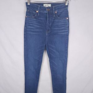 Madewell Womens 11" High Rise Skinny Jeans 26 Medium Wash Blue Pants